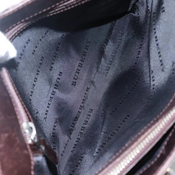 BURBERRY Nova Check Hand Bag Canvas Beige Auth - Picture 15 of 16